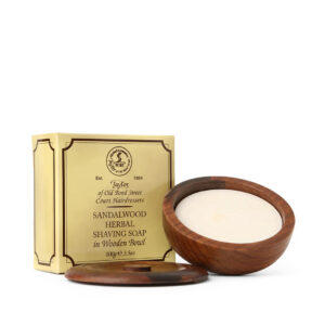 Sandalwood - Shaving soap in wooden bowl
